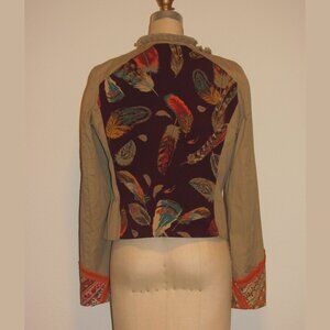 Upcycled Khaki short jacket